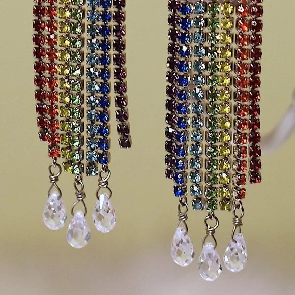 kate spade | into the sky rainbow fringe earrings - Picture 7 of 8